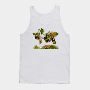 world map tropical Tank Top